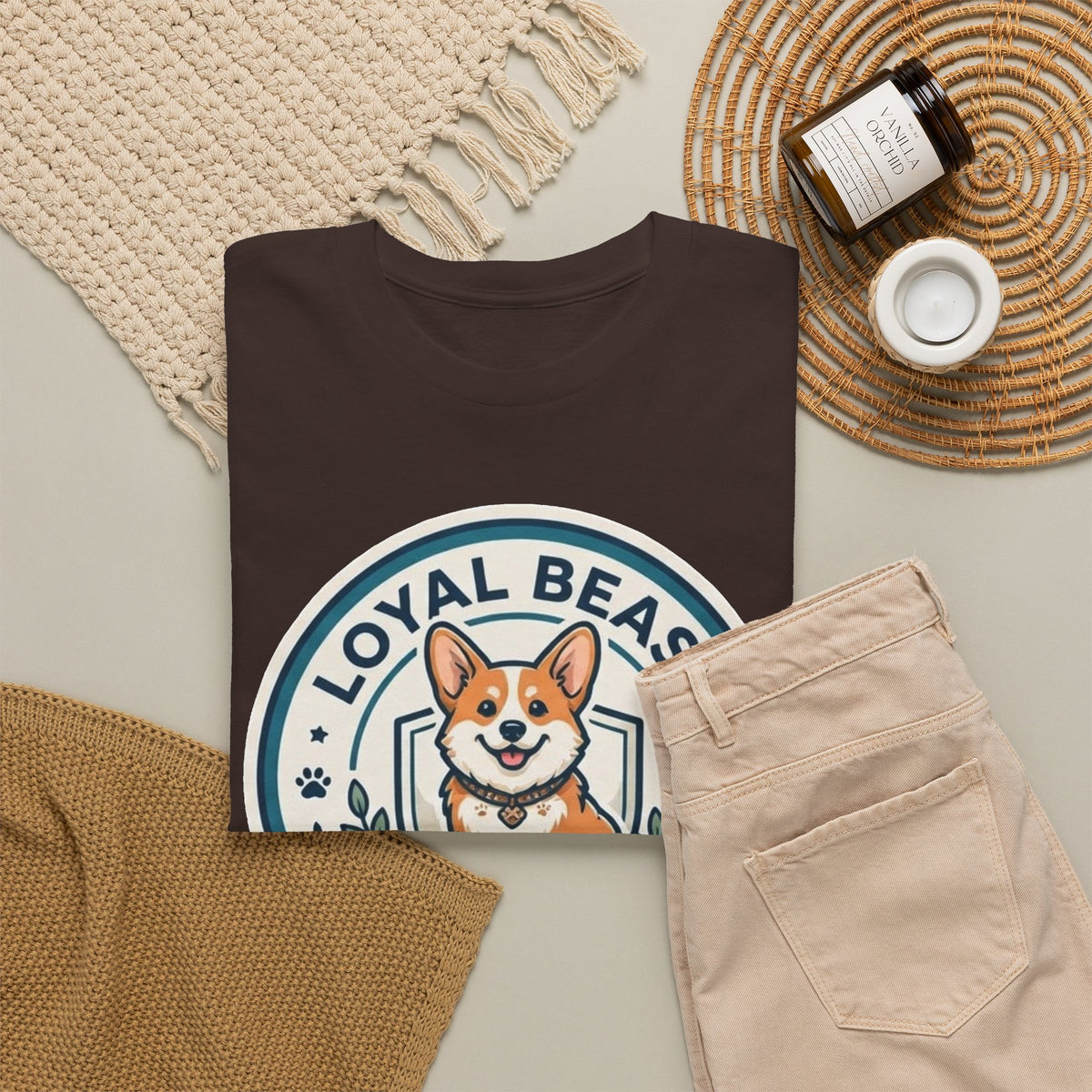 Loyal Beast Corgi Unisex Heavy Cotton Tee
