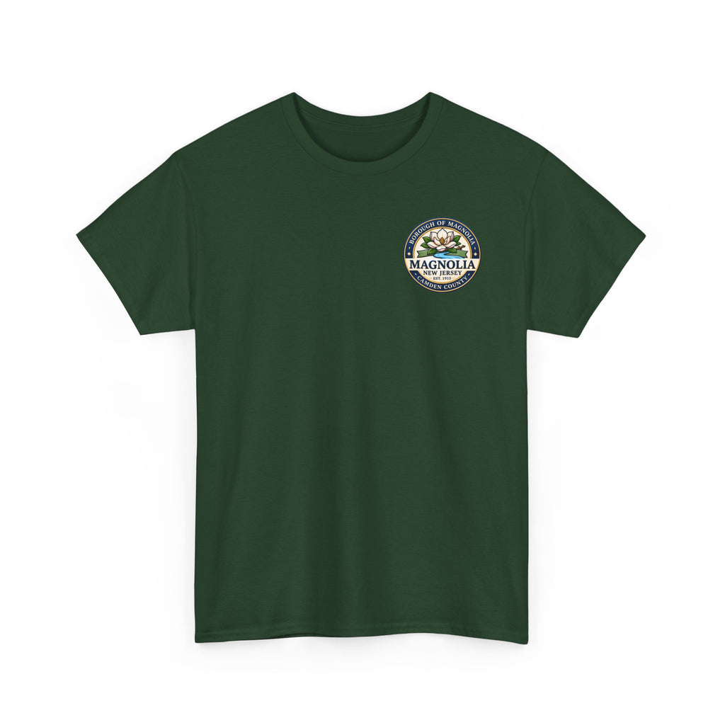 Magnolia, NJ Front and Back Logo Unisex Heavy Cotton Tee