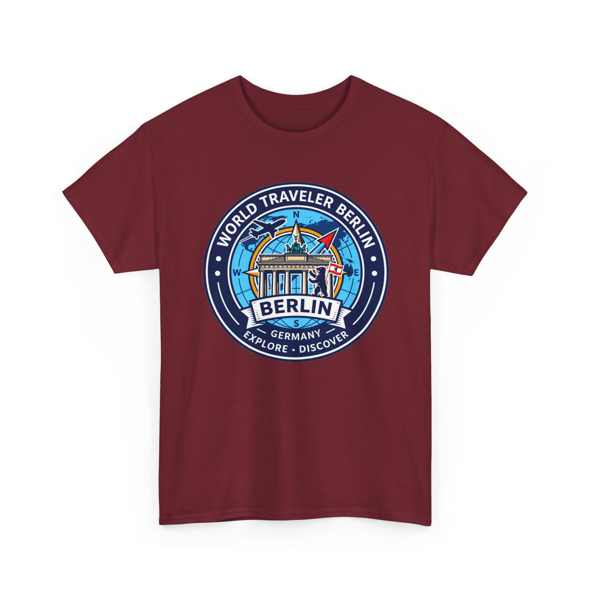 Berlin, Germany World Traveler Unisex Heavy Cotton Tee
