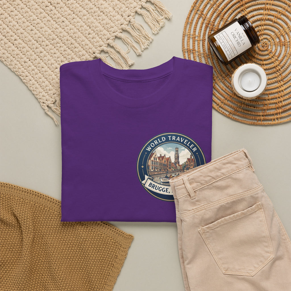 Brugge, Belgium World Traveler Unisex Heavy Cotton Tee