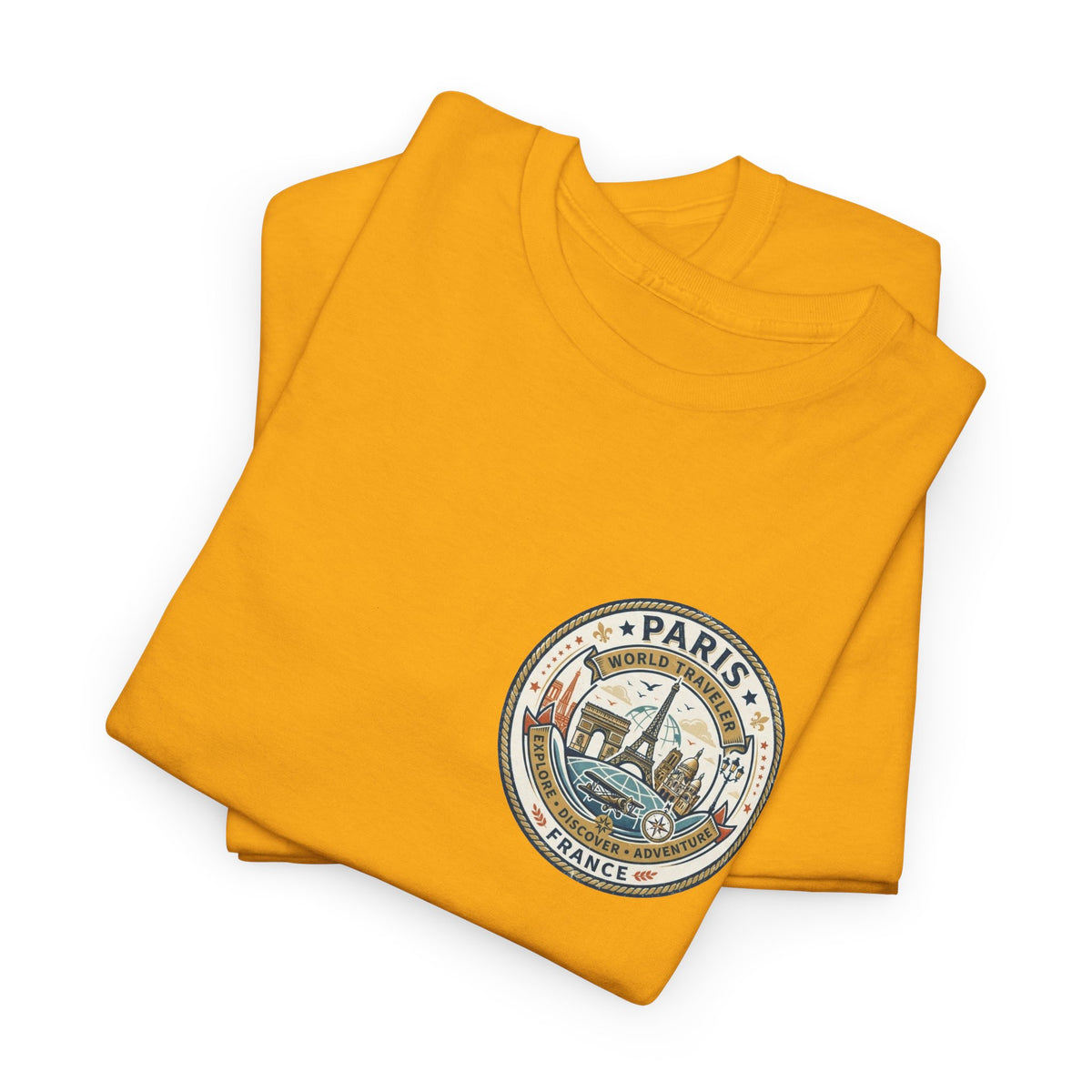 Paris, France World Traveler Unisex Heavy Cotton Tee