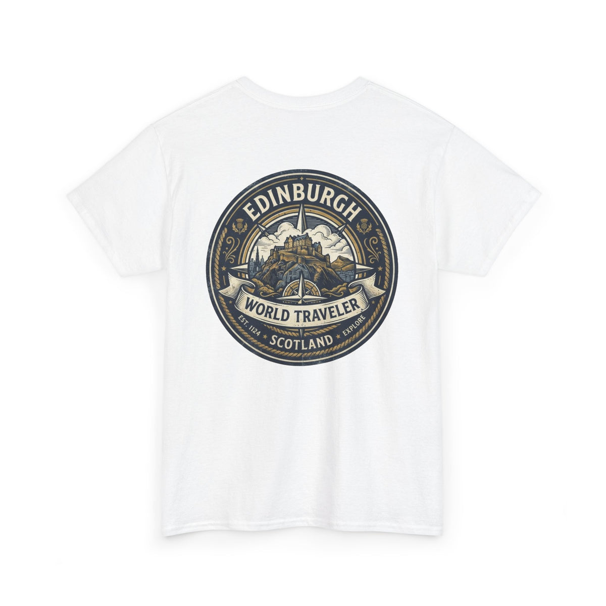 Edinburgh, Scotland World Traveler Unisex Heavy Cotton Tee