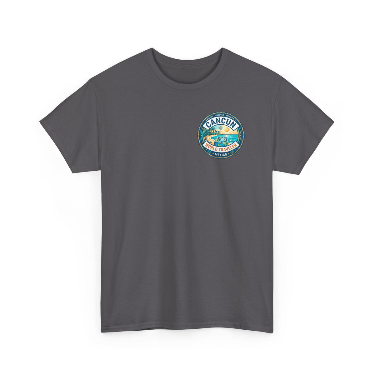 Cancun, Mexico World Traveler Unisex Heavy Cotton Tee