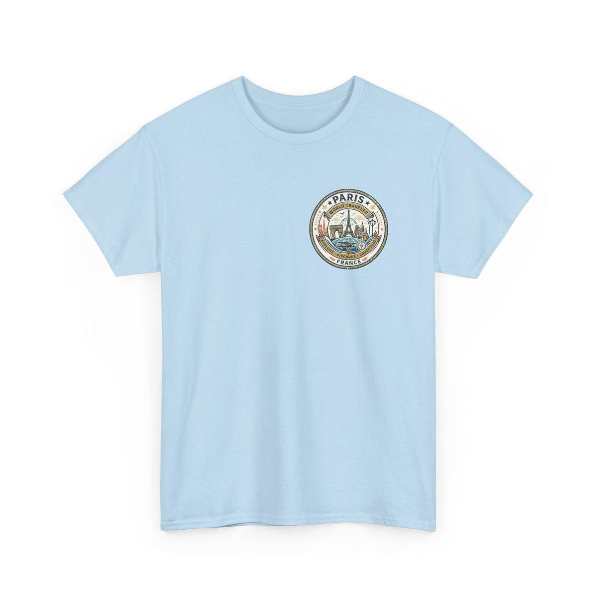 Paris, France World Traveler Unisex Heavy Cotton Tee