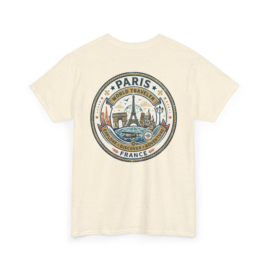 Paris, France World Traveler Unisex Heavy Cotton Tee