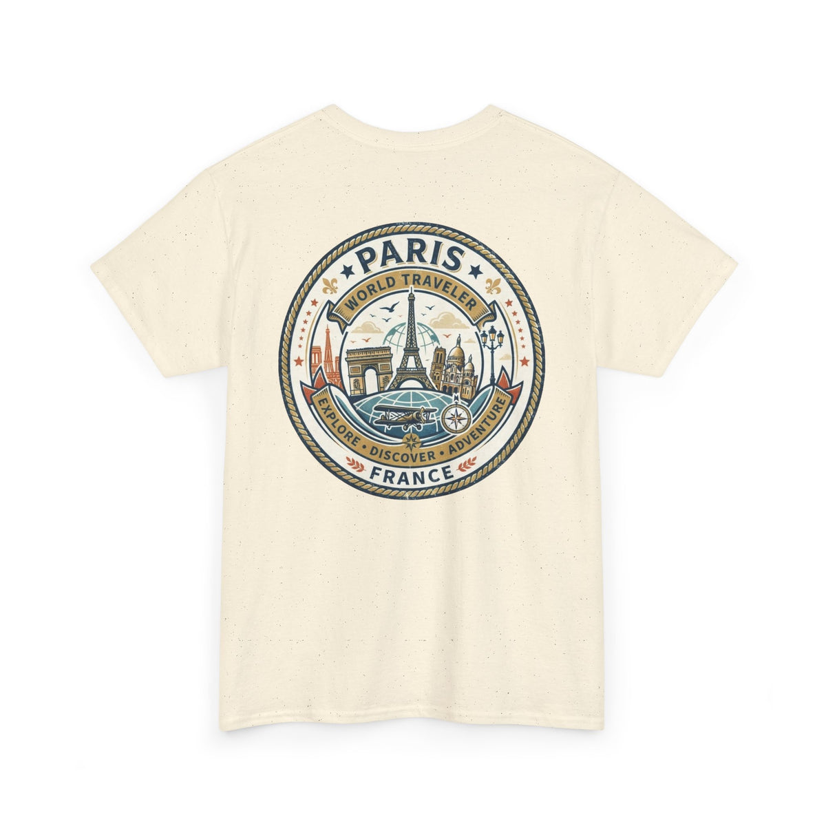 Paris, France World Traveler Unisex Heavy Cotton Tee