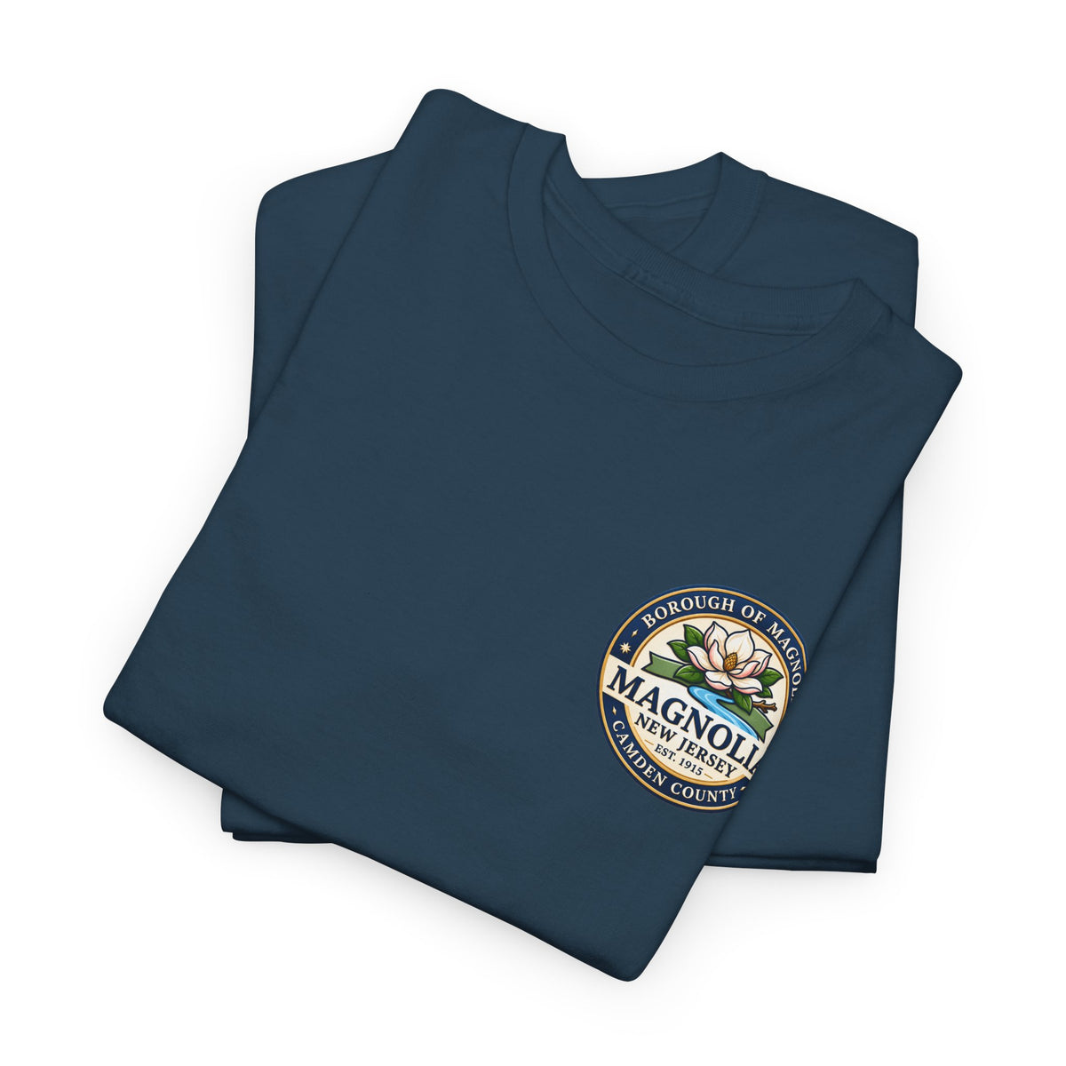 Magnolia, NJ Front and Back Logo Unisex Heavy Cotton Tee