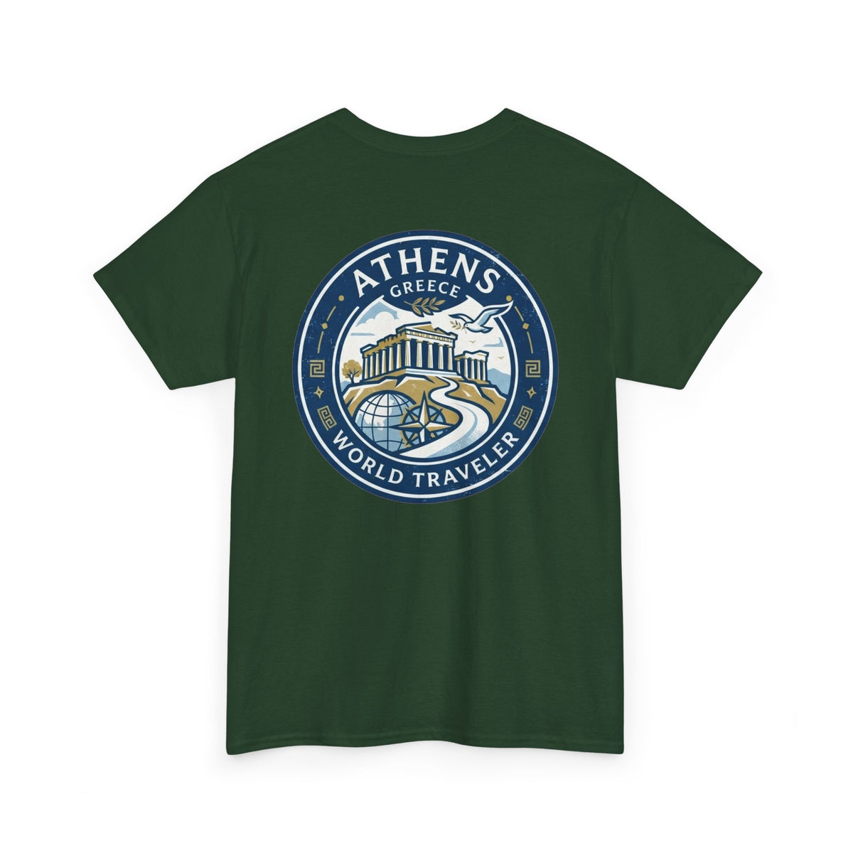 Athens, Greece World Traveler Unisex Heavy Cotton Tee