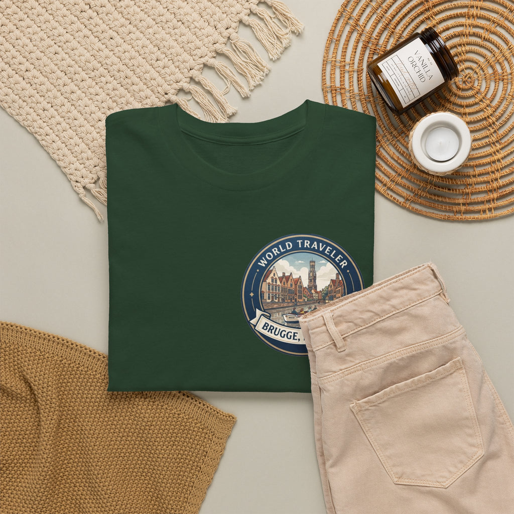 Brugge, Belgium World Traveler Unisex Heavy Cotton Tee