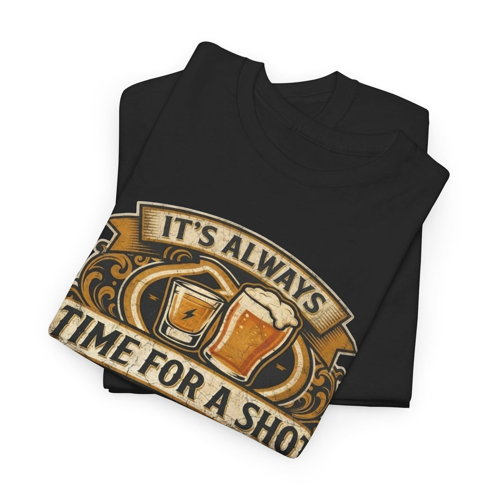 Time for a shot and a beer Unisex Heavy Cotton Tee