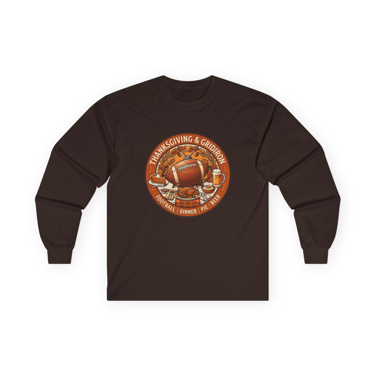 Thanksgiving Football Unisex Ultra Cotton Long Sleeve Tee