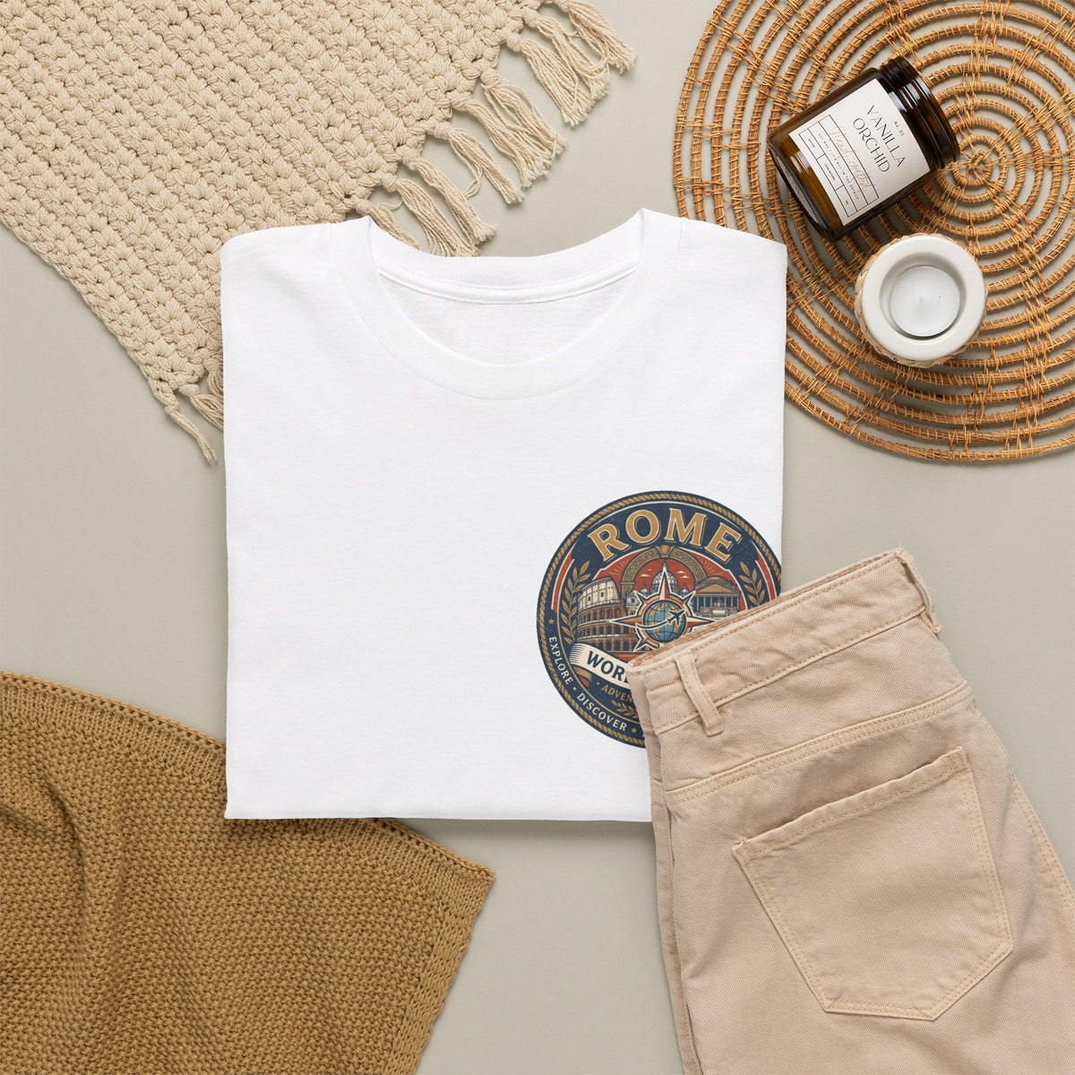 Rome, Italy World Traveler Unisex Heavy Cotton Tee