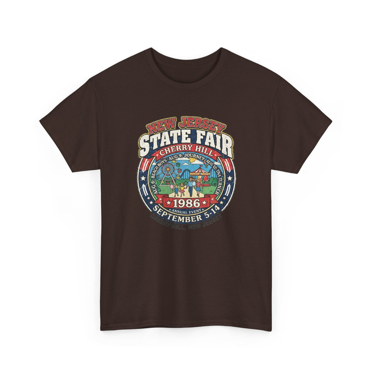 Nj State Fair 1986 vintage graphic Unisex Heavy Cotton Tee