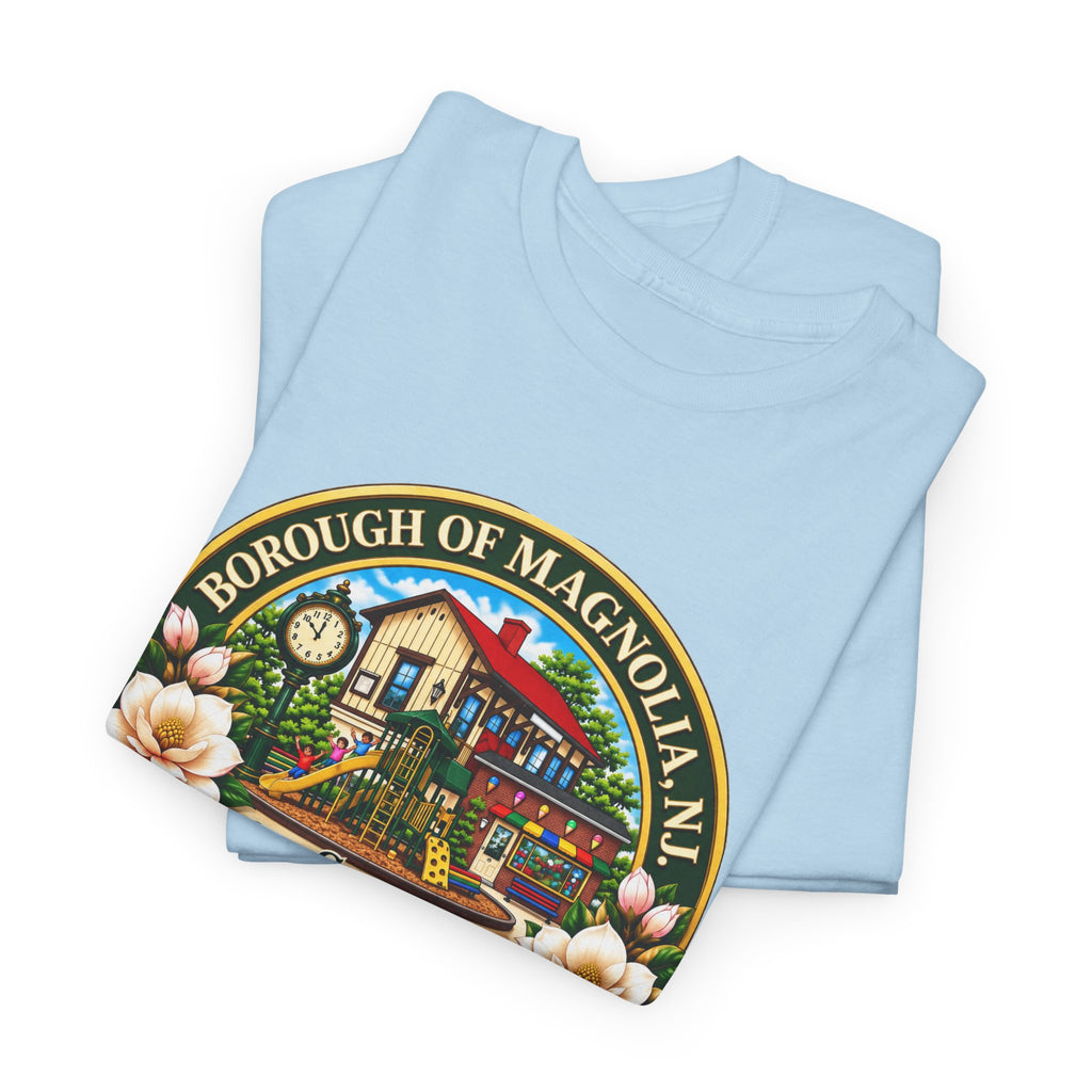 Magnolia, NJ Front Logo Unisex Heavy Cotton Tee